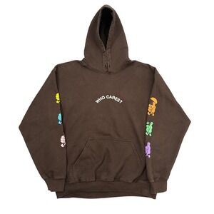 Rex Orange County Who Cares? Brown Graphic Hoodie Mens Large Tour Merch
